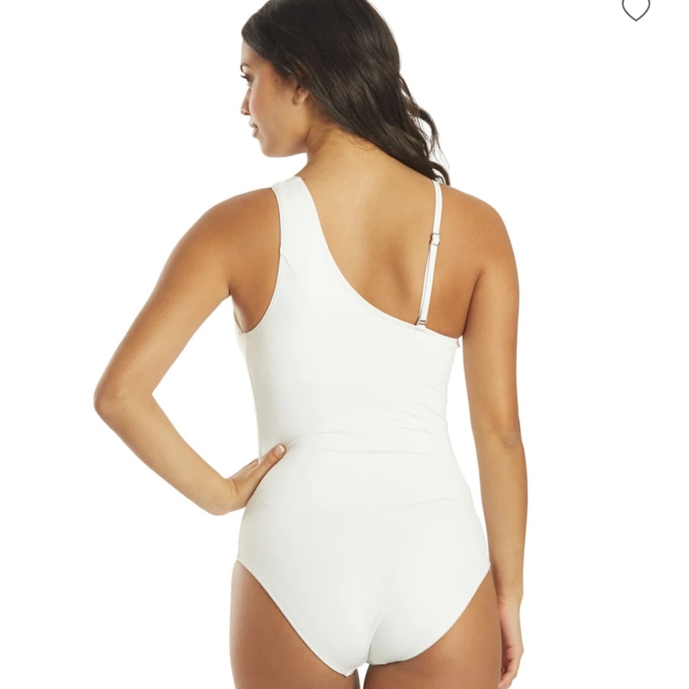 Twisted Tides One Shoulder Cut Out One Piece Swimsuit - Picture 3 of 7